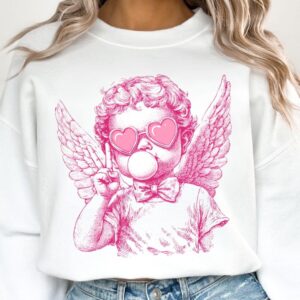 Cupid bubble gum png, Valentine Coquette Png, Valentine's Day, Love Png, Sublimation Designs, Retro Valentine Png, Valen
