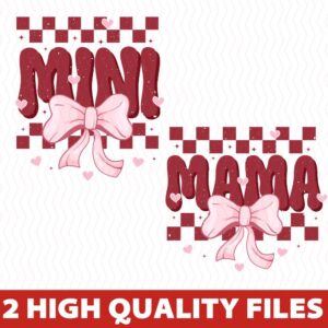 Valentine Mama Mini png, Valentine Coquette Png, Valentine's Day, Love Png, Sublimation Designs, Retro Valentine Png
