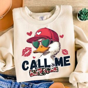Valentine Call me Duck png, Valentine Coquette Png, Valentine's Day, Love Png, Sublimation Designs, Retro Valentine Png