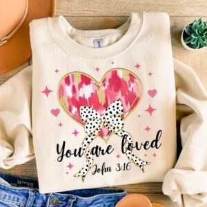 Valentine You are loved png, Valentine Coquette Png, Valentine's Day, Love Png, Sublimation Designs, Retro Valentine Png