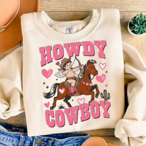 Valentine Howdy Cowboy png, Valentine Coquette Png, Valentine's Day, Love Png, Sublimation Designs, Retro Valentine Png