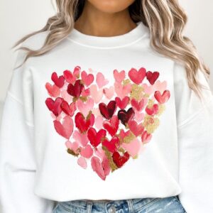 Valentine Brush Stroke Heart png, Valentine Coquette Png, Valentine's Day, Love Png, Sublimation Designs, Retro Valentin