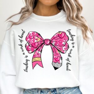 Valentine teaching is a work of heart png, Valentine Coquette Png, Valentine's Day, Love Png, Sublimation Designs, Retro