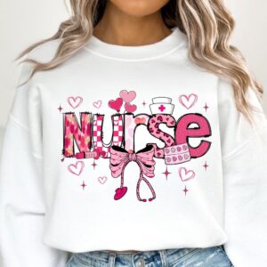 Valentine coquette Bow Nurse Png, Nurse Life Png, Nurse Sublimation Design Png, Nurse Png Files, Nursing Png, Nurse Flor
