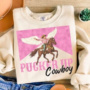 Pucker up Cowboy Valentine png, Valentine Coquette Png, Valentine's Day, Love Png, Sublimation Designs, Retro Valentine