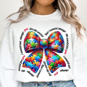 Autism bow PNG File for tshirt, Cute Trendy Popular Design for Shirts, Stickers, Cups, Tote Bags & More