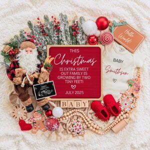 Christmas Pregnancy Announcement Digital Baby Announcement December Pregnancy Gender Neutral Social Media Reveal Templat