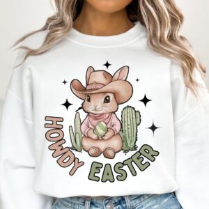 Howdy Easter PNG, Happy Easter png, PNG, Easter Brushstroke png, Girls Easter Png, Bunny Ears, Bunny Bow Png