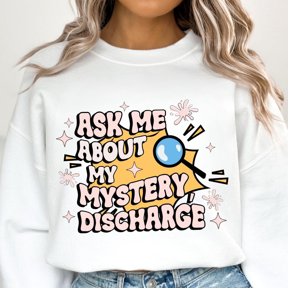Ask me About My Mystery Discharge Easter PNG, Happy Easter png, PNG, Easter Brushstroke png, Girls Easter Png, Bunny Ear