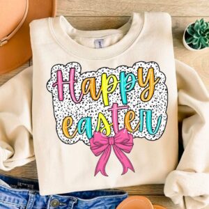 Happy easter PNG, Happy Easter png, PNG, Easter Brushstroke png, Girls Easter Png, Bunny Ears, Bunny Bow Png