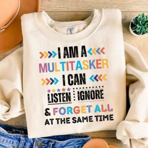 Retro i am a multitasker i cab listen ignore Png, Retro graphic for sublimation and DTG printing - Funny t-shirt desig