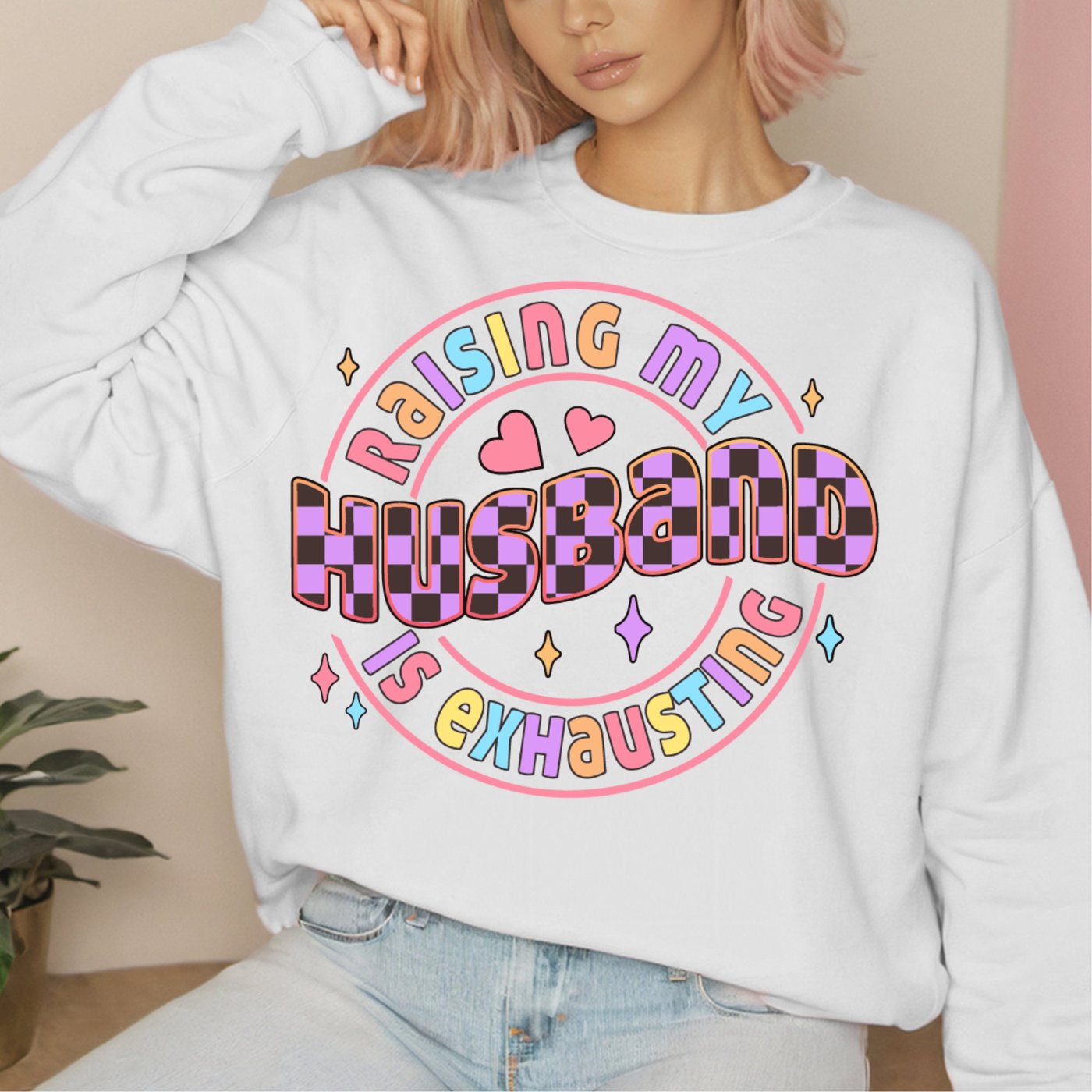 Raising My Husband Is Exhausting , Mothers day funny png, Sublimation Design, Mama Png Design Download, Retro Mama png