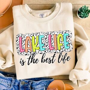 Lake life is the best life Dalmatian Dots Png, Summer Vibes PNG, Digital Download Png, Bright Doodle, Lake Days Png, Sum