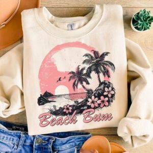 Beach bum Png | Retro beach design | Tropical shirt print | Summer sublimation Png | Beach lover design | Retro summer d