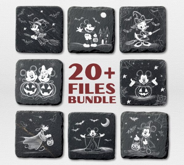 Halloween Mikey Mouse Slate Engraving Files