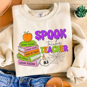 Retro Spooktacular teacher Png, Halloween Teacher Gift Sublimation, Halloween school, Funny Teacher Shirt Png, spooky ap