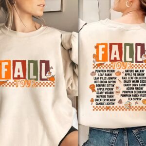 Retro Fall Tour Png, Fall Vibes PNG, Retro Dalmatian Fall Shirt Png, Autumn Tour Png, Autumn Shirt, Autumn Sublimation D