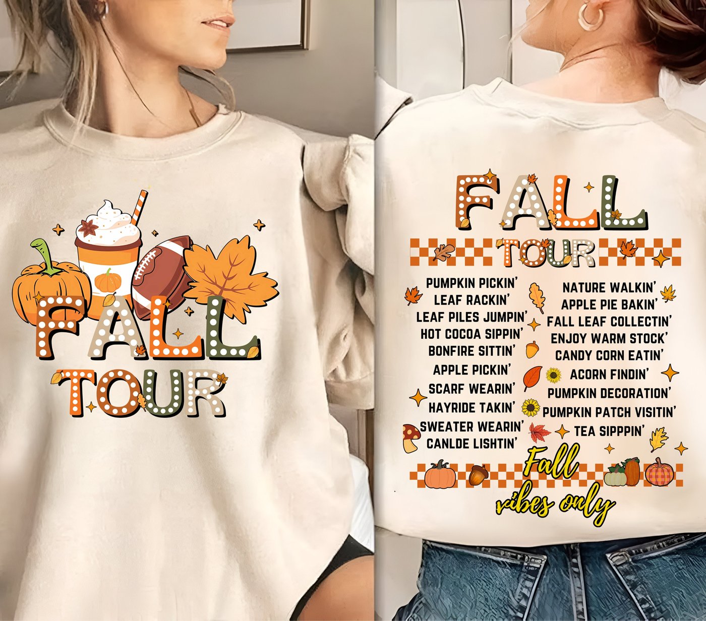 Retro Fall Tour Png, Fall Vibes PNG, Retro Dalmatian Fall Shirt Png, Autumn Tour Png, Autumn Shirt, Autumn Sublimation D