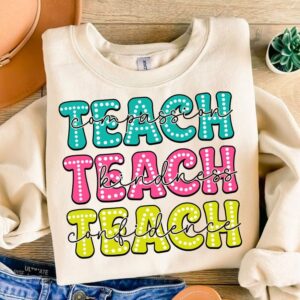 Retro Teach compassion teach kindness teach confidence png, First Day Of School Teacher Bright Doodles, Retro Back To Sc