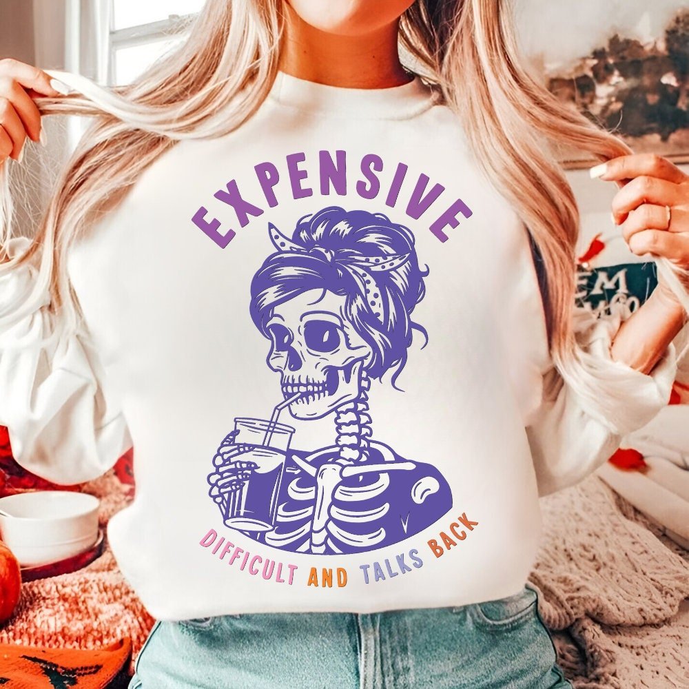 Expensive difficult and talks back png, Trendy Vintage Retro Housewife Funny Sarcastic Adult Humor Sublimation Design T-