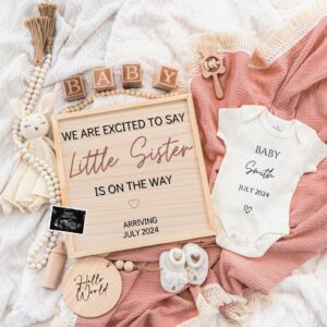 Girl Pregnancy Announcement Digital Baby Announcement Girl Gender Reveal Social Media Reveal Editable Template Its a Gir