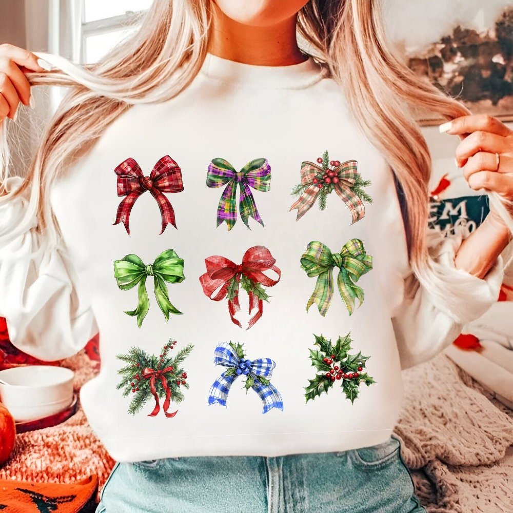 Coquette Christmas Png, Bow Christmas Png, Trendy Santa Png, Vintage Christmas Png, Retro Christmas Png, Christmas Subli