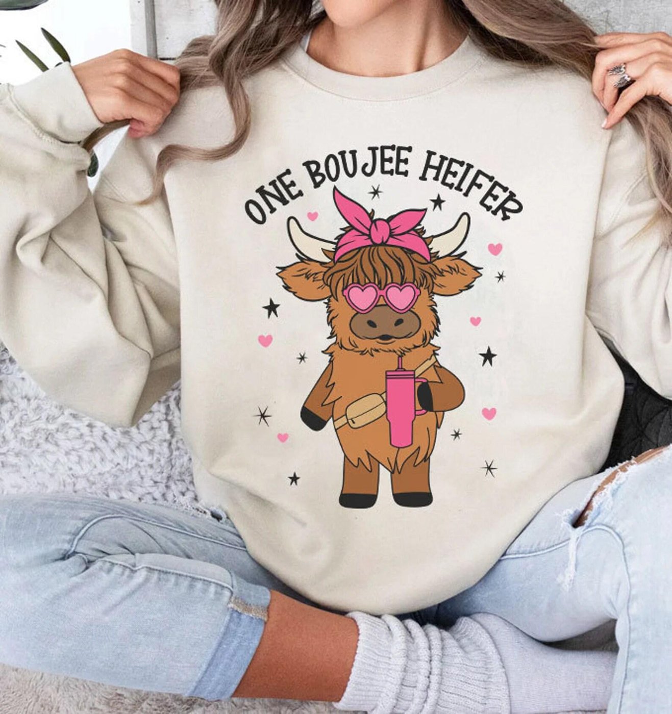 Heifer Valentine Png, Highland Cow Valentine Png, Valentine Day Western Country Png, Love Cow Valentines Day Png, love S
