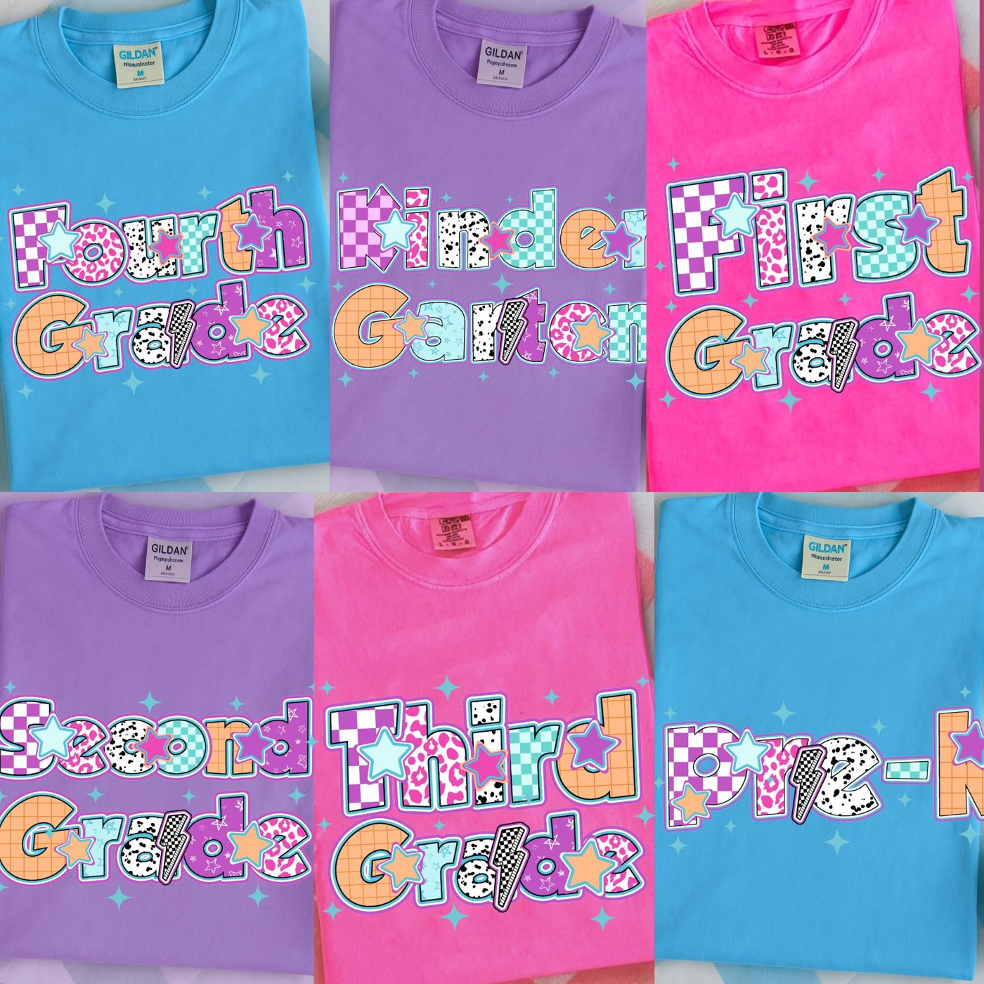 Preppy Back to School PNG Bundle, Hello Kindergarten Pre-K 1st 2d 3d 4th 5th Grades Png, Coquette First day Hand Drawn T