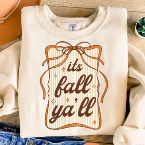 It's fall y'all png, Fall Pumpkin Png, Autumn png, Coquette Fall png, Pumpkin Spice, Pumpkin Lace png, Ditsy Floral Fall