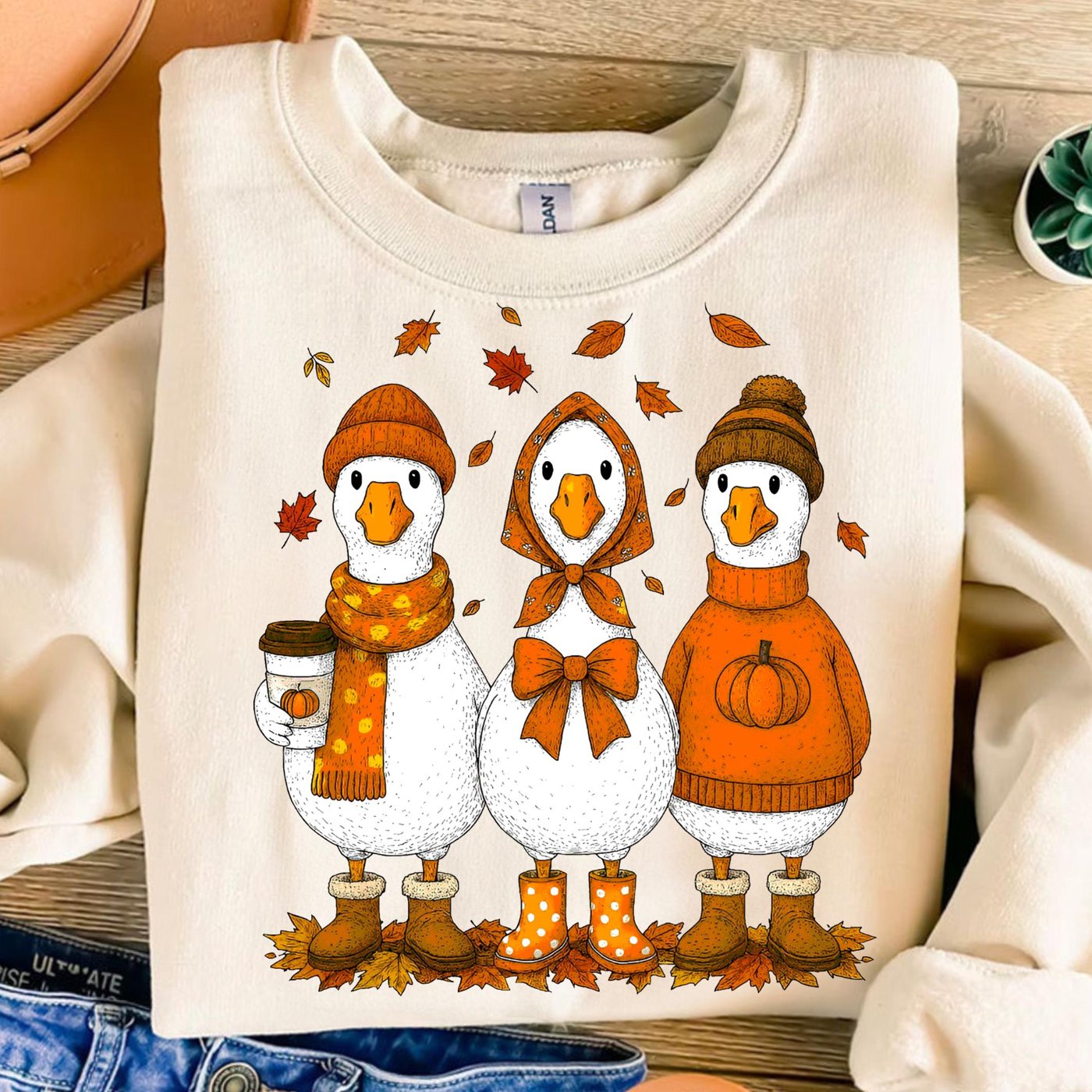 Fall goose png, Fall vibes Png, Autumn Season png, retro fall png, Fall design, Fall Autumn Shirt, Fall Sublimation Png,
