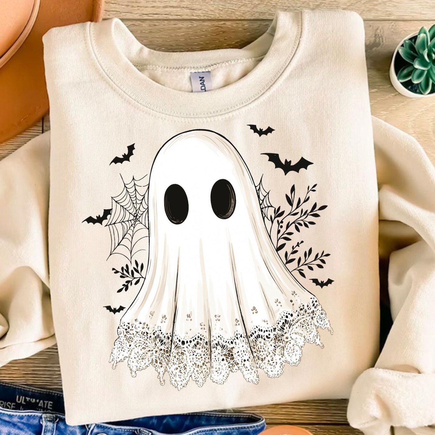 Cute Lace Ghost Png, Boo In Boojee, Boo Ghost Shirt Png, Cute Boo Halloween Sublimation Design, Halloween Boo Lace Bow