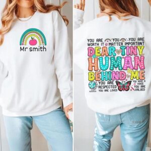Retro Dear Tiny Humans Behind Me Png, Teacher Appreciation png, Inspirational Teacher PNG, Retro Teacher, Custom Teacher