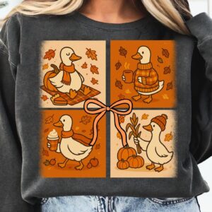 Fall Goose PNG, Funny Cozy Goose, Autumn Goose Shirt Png, Fall Sublimation Png, Autumn Png, Cute Autumn Animal Design,