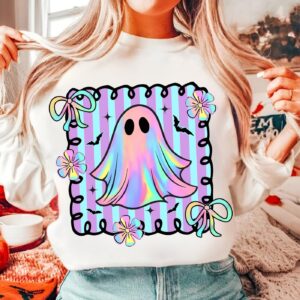 Halloween Boo Png, Retro Halloween Cat Ghost Png, Girly Halloween Png, Spooky Season, Pumpkin Halloween