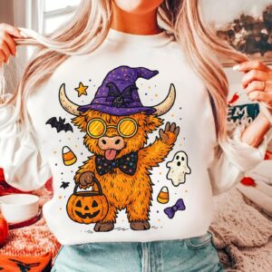 Cute fall highland png, Autumn Cow Shirt png, Boo ghost sublimation, Fall Pumpkin png, Cow Lover png, Halloween Spooky