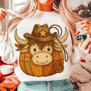 Cute fall highland Cow png, Autumn Cow Shirt png, Boo ghost sublimation, Fall Pumpkin png, Cow Lover png, Halloween Spo