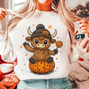 Cute fall highland png, Autumn Cow Shirt png, Boo ghost sublimation, Fall Pumpkin png, Cow Lover png, Halloween Spooky