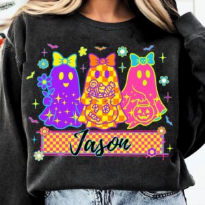 Customizable Boo Neon Halloween Png, Drip Spooky Vibes Png, Halloween Scary Shirt Design, Halloween Ghost Neon Png, Boo