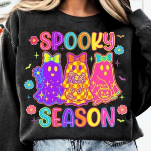 Neon Boo Spooky Season Png, Drip Spooky Vibes Png, Halloween Scary Shirt Design, Halloween Ghost Neon Png, Boo Ghost Coq