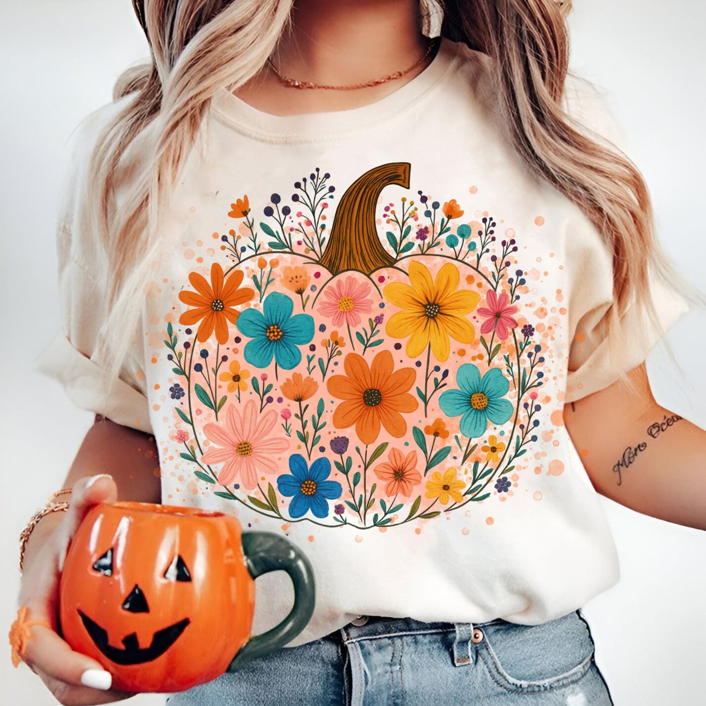 Fall Boho Pumpkin Png, Fall Png, boho floral Pumpkin, Thanksgiving png, Autumn png, Fall shirt, Pumpkins, boho png lace