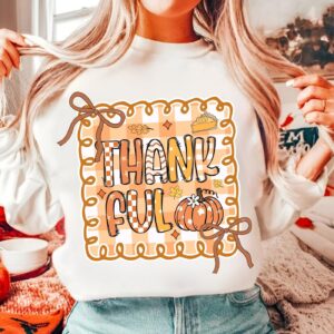 Fall Pumpkin Thankful coquette Png, Fall Png, boho floral Pumpkin, Thanksgiving png, Autumn png, Fall shirt, Pumpkins,