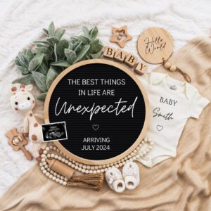 Pregnancy Announcement Digital Baby Announcement Gender Neutral Social Media Reveal Best Things Unexpected