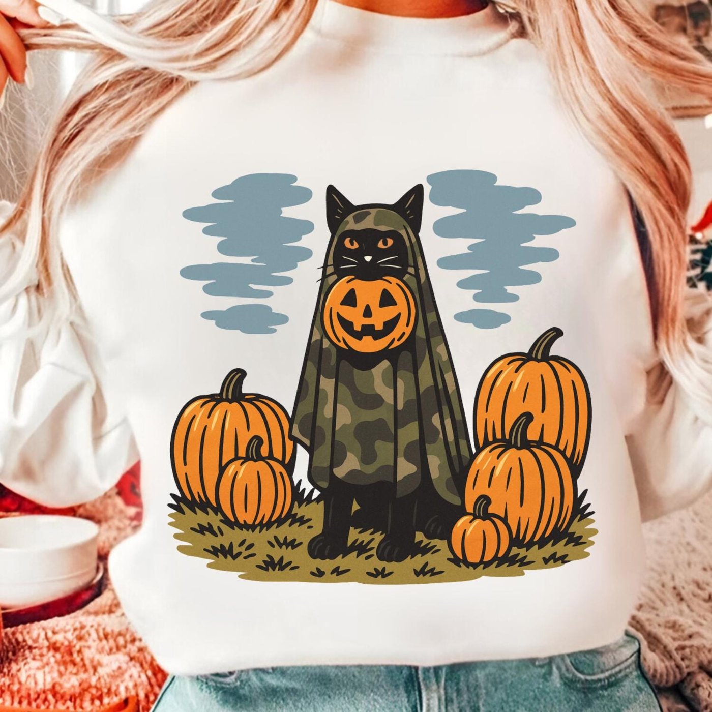 Halloween Cat Pumpkin Png, red balloon Halloween png, Girly Halloween png, Spooky Season Png, Halloween Vibes
