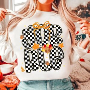 Fall checkered gobble Png, Autumn Svg, Christian Shirt Women, Thankful Grateful Blessed Svg, Thankful Svg, Thanksgiving