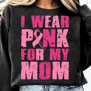 I Wear Pink For My Mom Png, Breast Cancer Png, Pumpkin Splatter Png, Breast Cancer Awareness Png, Pumpkin Faux Glitter P