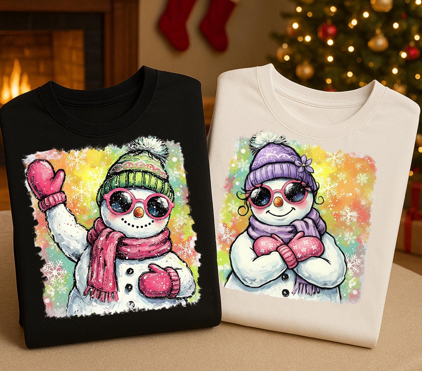 Brushstroke Christmas Snowman Png, Pink Christmas Png, Merry Christmas Png, Merry and Bright Png, Preppy Christmas Png,