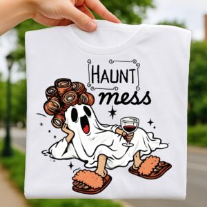Haunt Mess Png, red balloon Halloween png, Girly Halloween png, Spooky Season Png, Halloween tote bag design