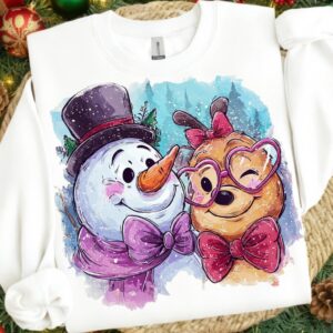 Snowman Christmas Png, Cute Christmas PNG, Preppy Christmas Brushstroke Png, Holiday Movies Png, Merry Xmas Digital Down