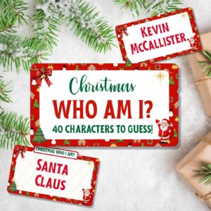 Who Am I Christmas Party Game, 38 Characters to Guess, Family Dinner Table Game Cards, Printable Christmas Games, Fun Ho