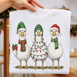 Christmas Goose Png, Funny Christmas Goose PNG, Retro Holiday Humor Design, Sarcastic Xmas Shirt, Trendy Christmas Tree